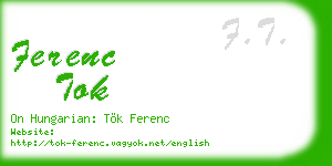 ferenc tok business card